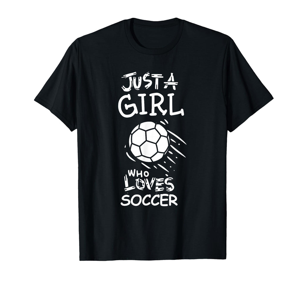 Just Who Loves Soccer T-Shirt - Minimalist Print Unisex