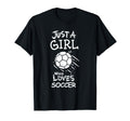 Just Who Loves Soccer T-Shirt - Minimalist Print Unisex