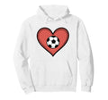Soccer Love Heart Fans And Players Hoodie - Novelty Apparel for Adults
