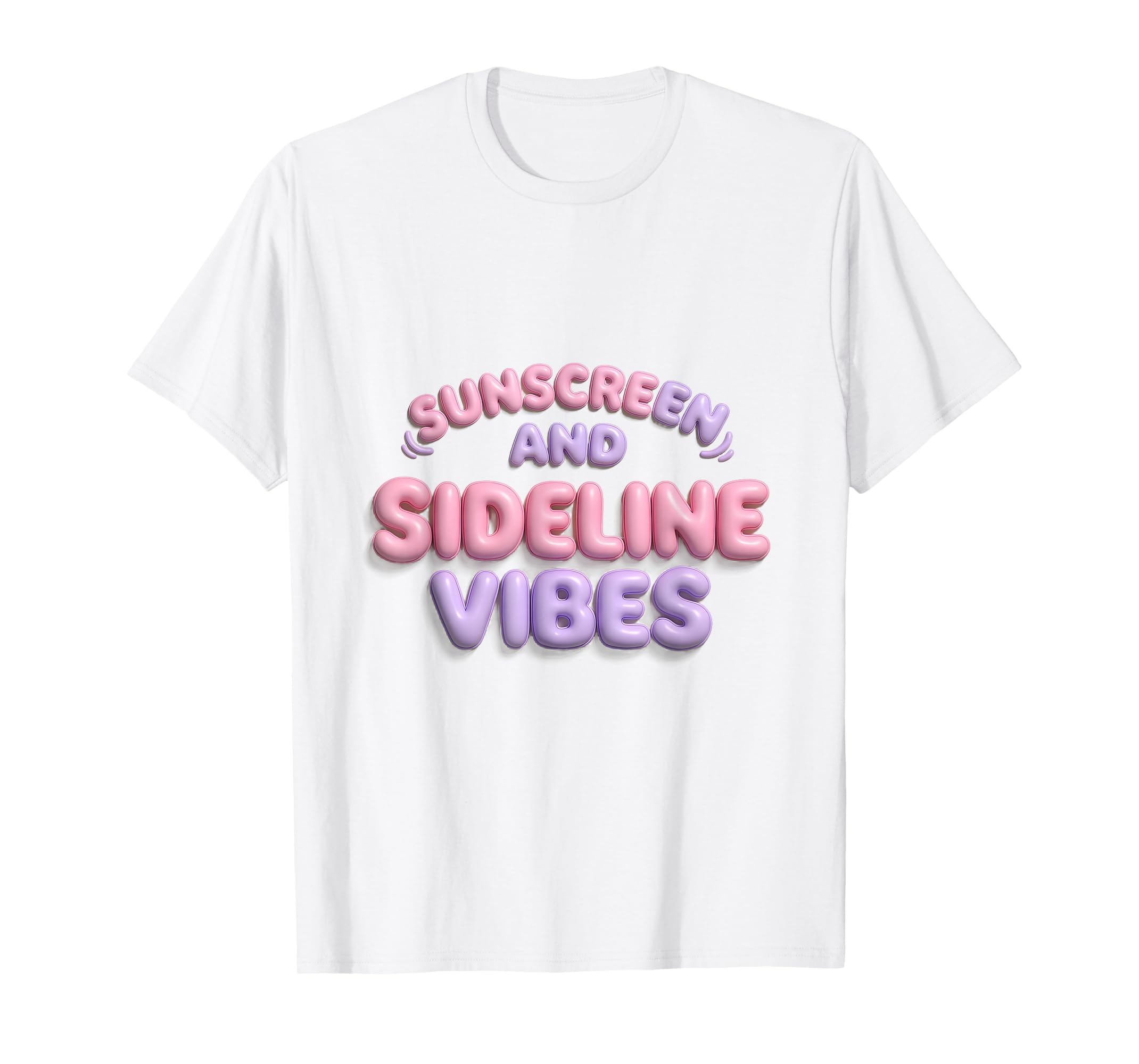 Sunscreen And Sideline Vibes Soccer Mom T-Shirt - Unique Graphic Unisex