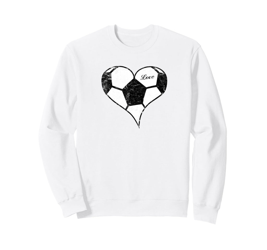Soccer Love Soccer Heart Sweatshirt - Casual Everyday Wear Men Women