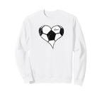 Soccer Love Soccer Heart Sweatshirt - Casual Everyday Wear Men Women