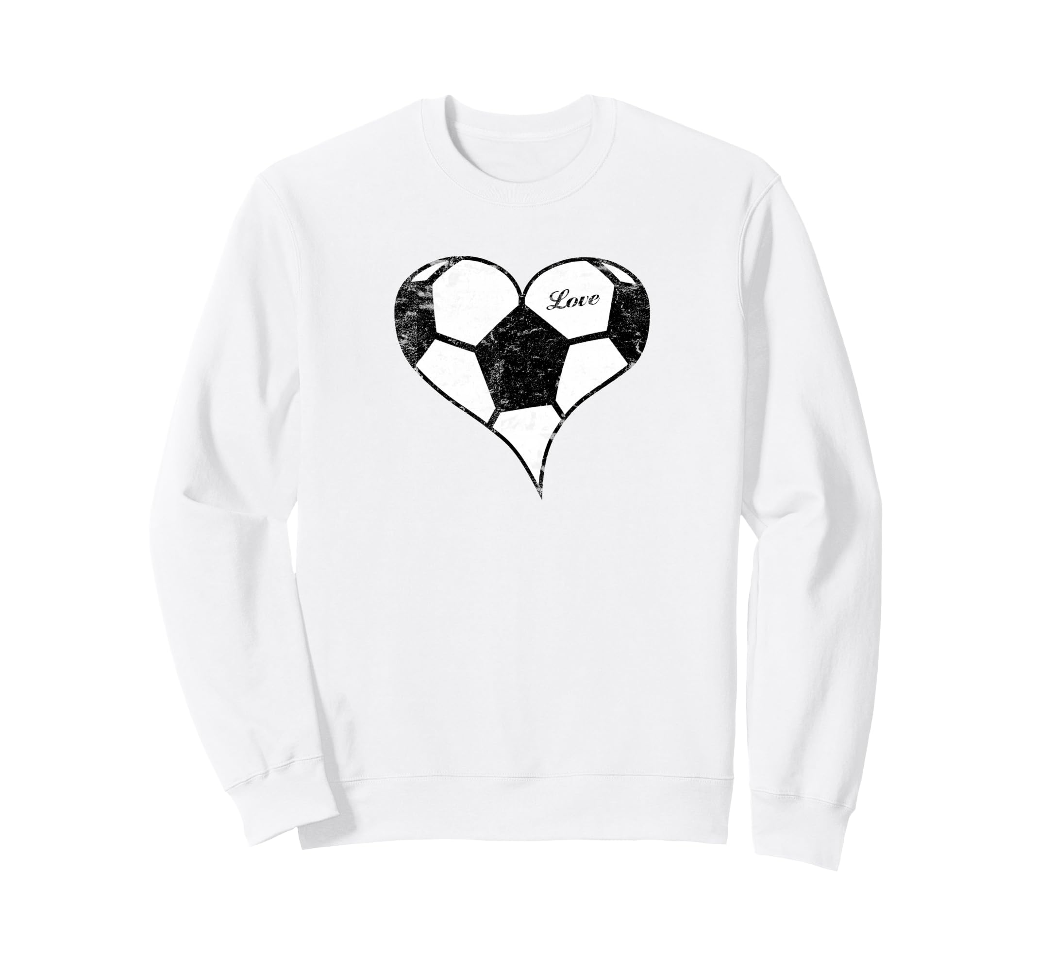 Soccer Love Soccer Heart Sweatshirt - Casual Everyday Wear Men Women