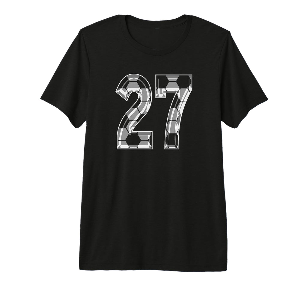 Soccer Number 27 Favorite Player 27 T-Shirt - Fun Novelty Design Unisex