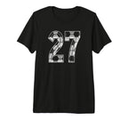 Soccer Number 27 Favorite Player 27 T-Shirt - Fun Novelty Design Unisex