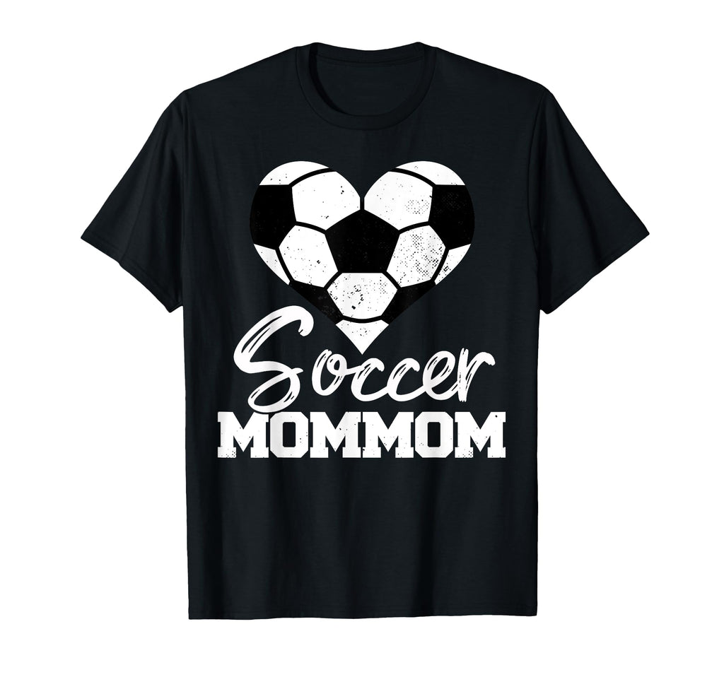 Soccer Mommom Heart Funny Heartfelt T-Shirt - Graphic Print for Adults