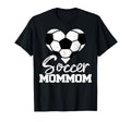 Soccer Mommom Heart Funny Heartfelt T-Shirt - Graphic Print for Adults