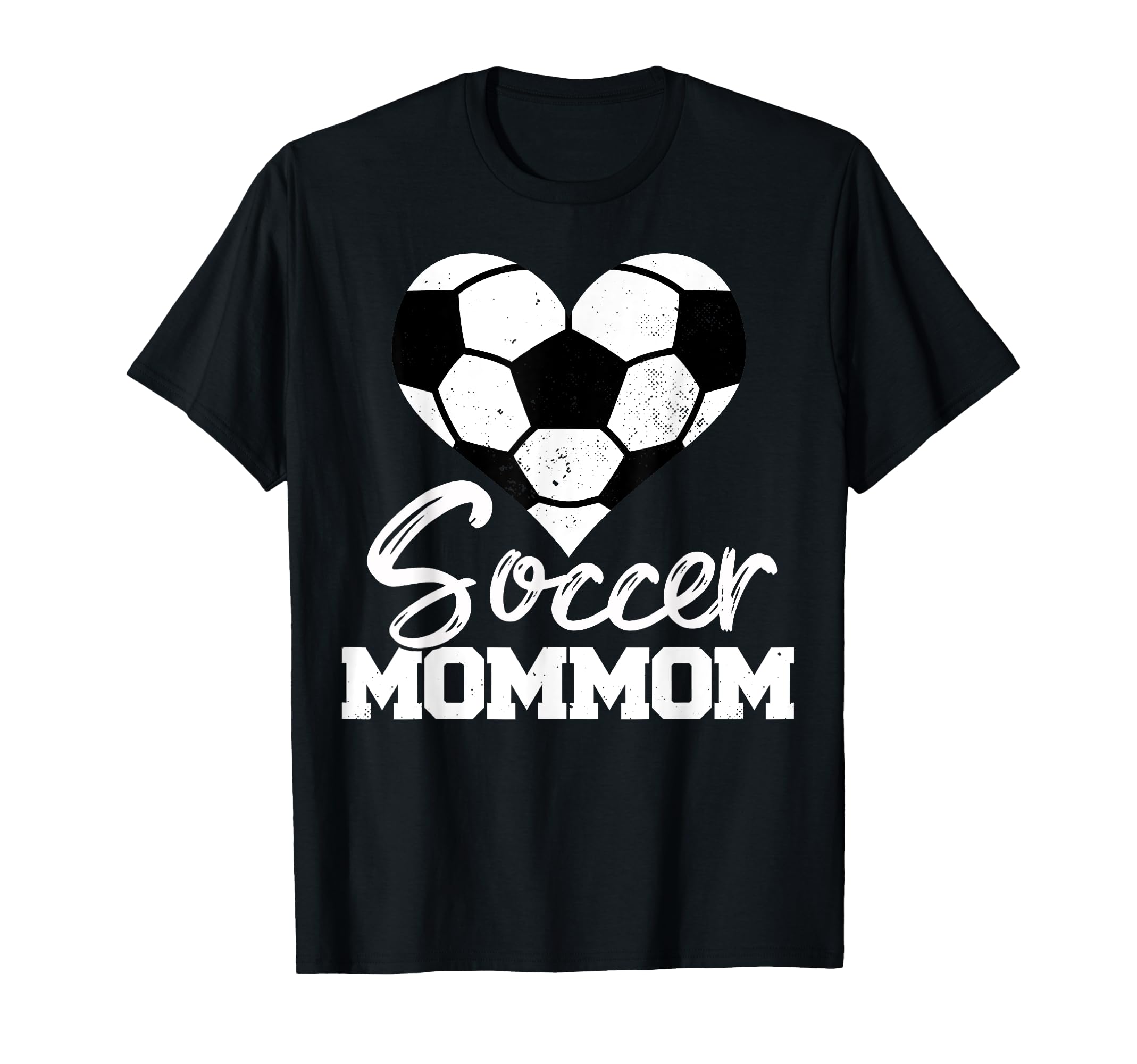 Soccer Mommom Heart Funny Heartfelt T-Shirt - Graphic Print for Adults