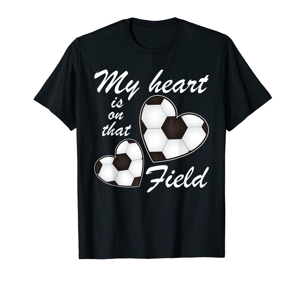 My Heart Is That Field Funny Soccer T-Shirt - Minimalist Print Unisex