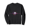Soccer Heartbeat Minimalist Sweatshirt - Aesthetic Graphic for Adults