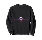 Soccer Heartbeat Minimalist Sweatshirt - Aesthetic Graphic for Adults