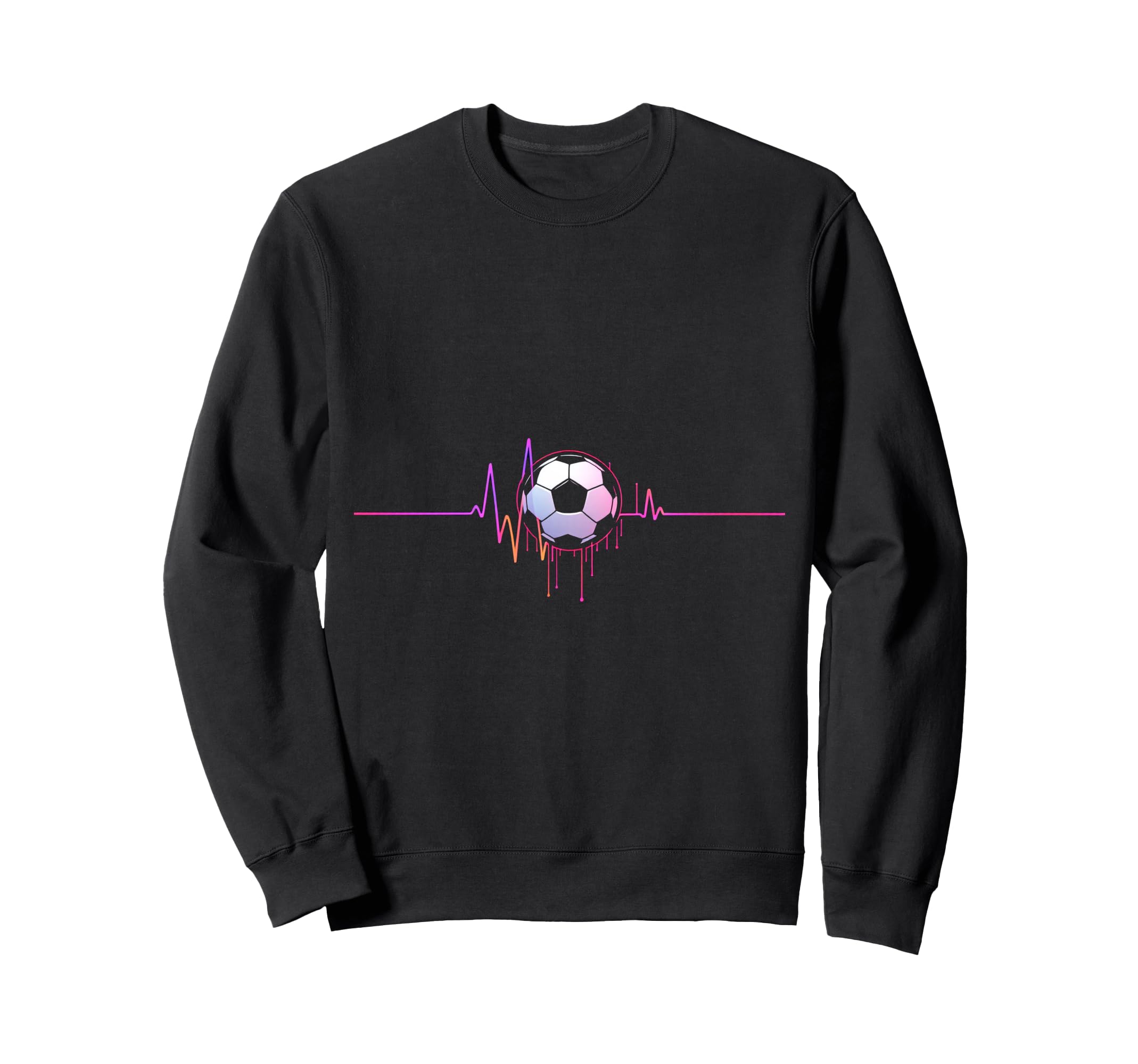 Soccer Heartbeat Minimalist Sweatshirt - Aesthetic Graphic for Adults
