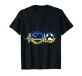 Heartbeat Curacao Flag Soccer Fan T-Shirt - Aesthetic Graphic Unisex