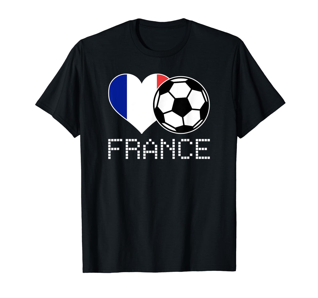 France Soccer French Flag Love T-Shirt - Aesthetic Graphic Men Women