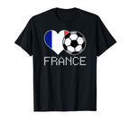 France Soccer French Flag Love T-Shirt - Aesthetic Graphic Men Women