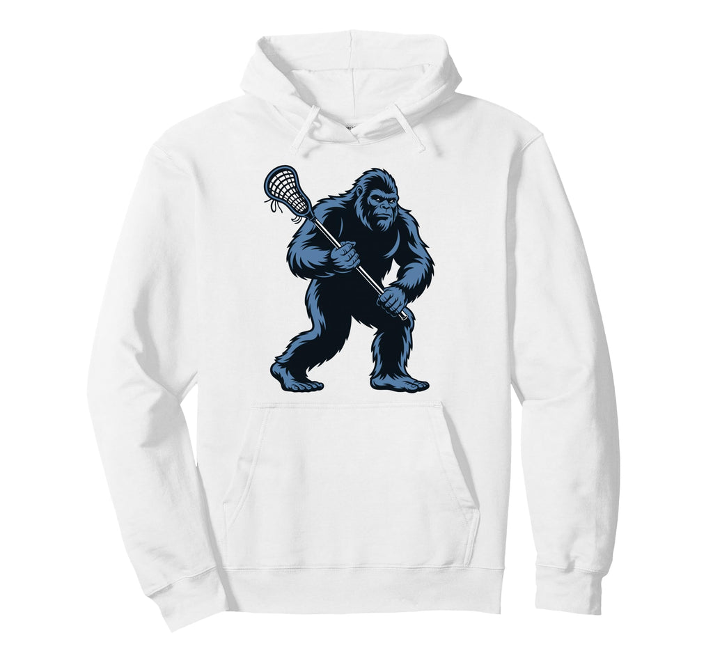 Bigfoot Lacrosse Sasquatch Lax Hoodie - Minimalist Print Unisex