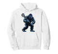 Bigfoot Lacrosse Sasquatch Lax Hoodie - Minimalist Print Unisex