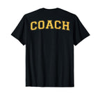 Coach Sports Trainer Yellow Back T-Shirt - Custom Art Print Men Women