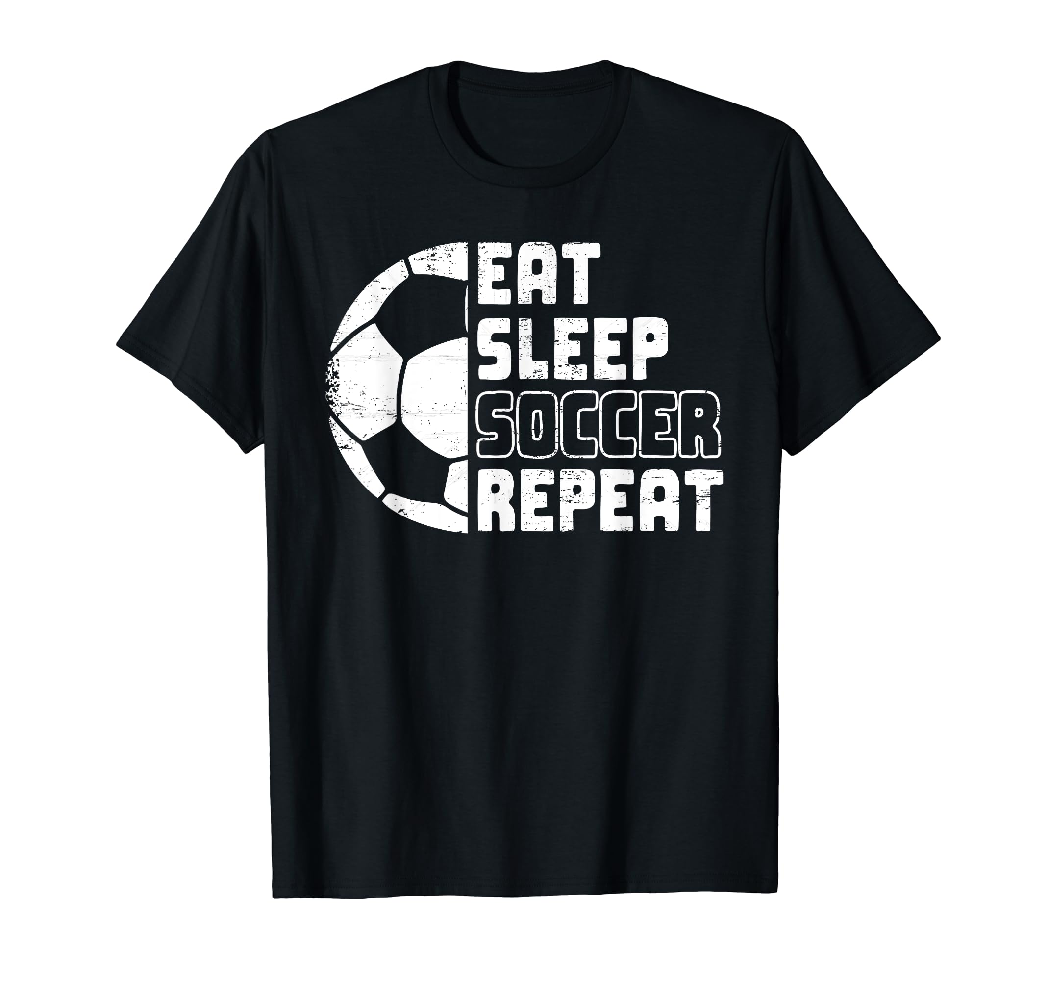 Soccer Coach Funny Eat Sleep Soccer Repeat T-Shirt - Trendy Graphic Unisex