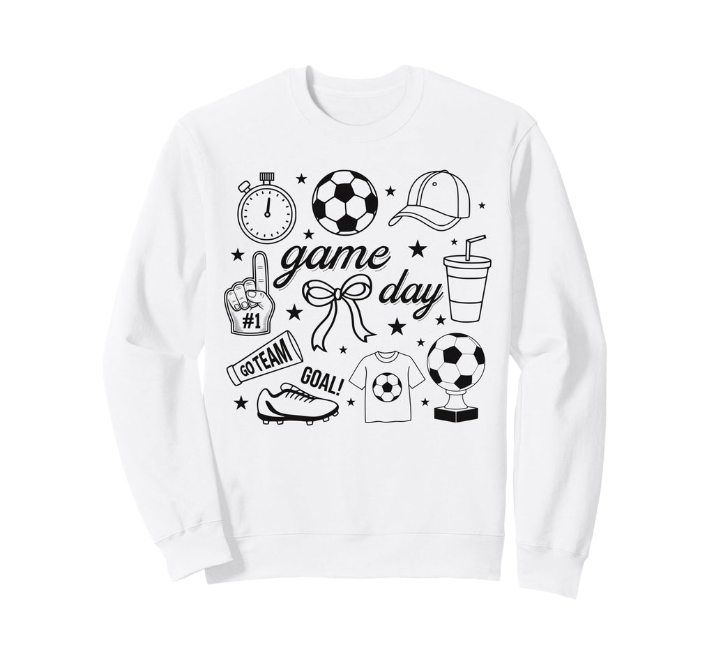 Preppy Game Day Soccer Mom Sweatshirt - Novelty Apparel for Adults