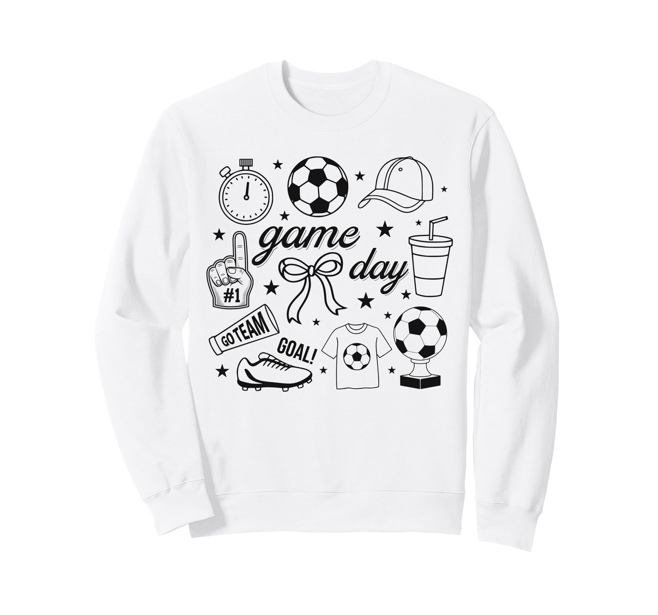 Preppy Game Day Soccer Mom Sweatshirt - Novelty Apparel for Adults