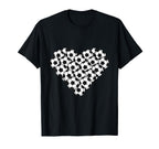 Heart Shaped Soccer Ball T-Shirt - Graphic Print for Adults