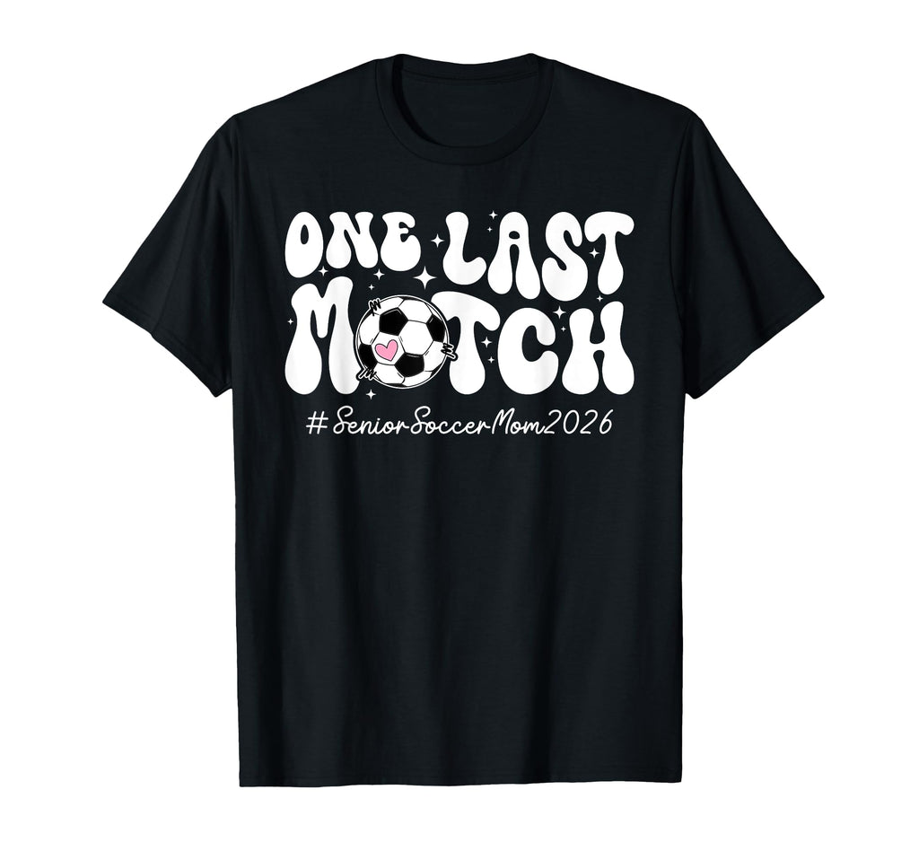 Groovy Soccer Senior Mom 2026 Soccer T-Shirt - Aesthetic Graphic Unisex
