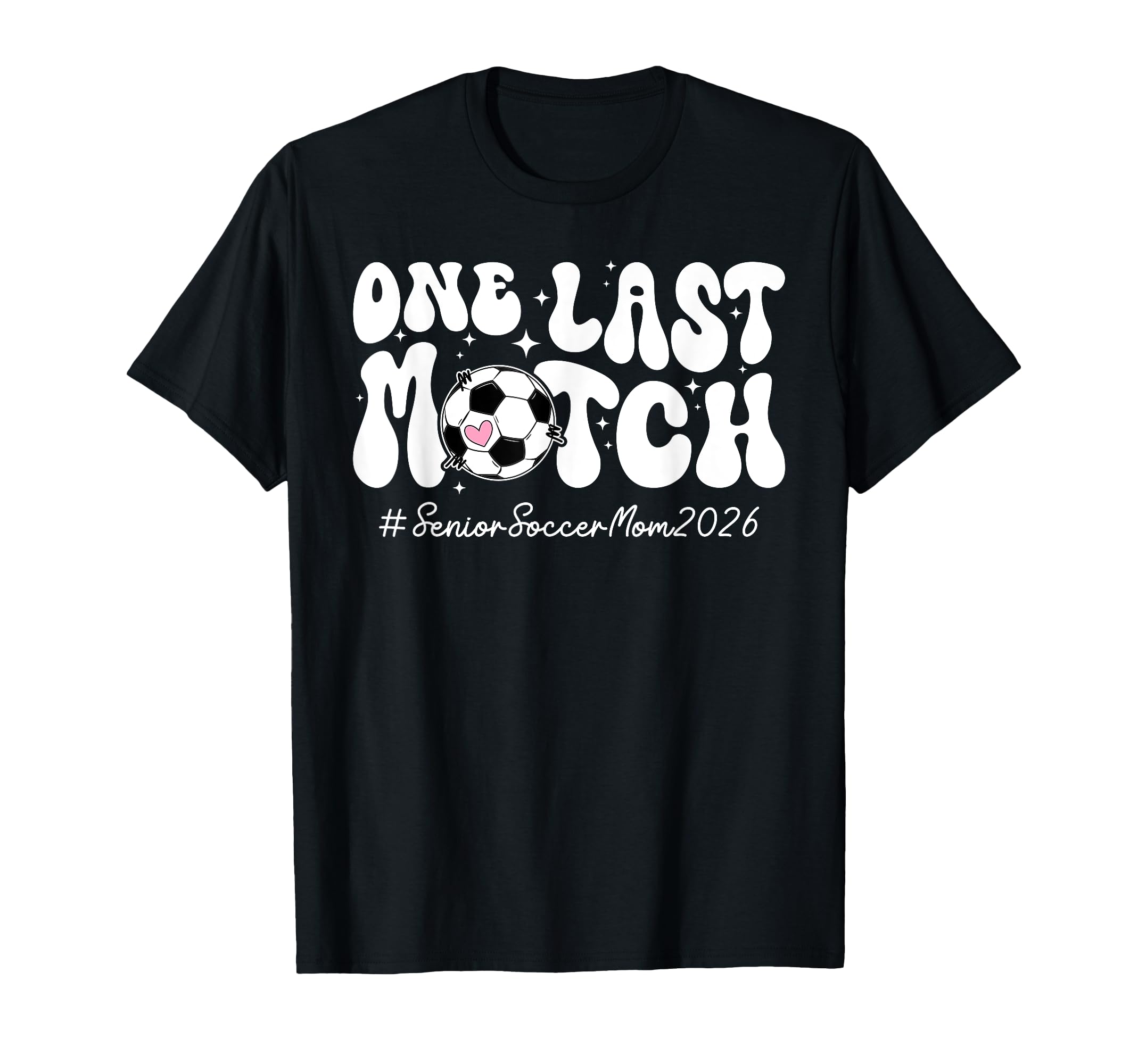 Groovy Soccer Senior Mom 2026 Soccer T-Shirt - Aesthetic Graphic Unisex