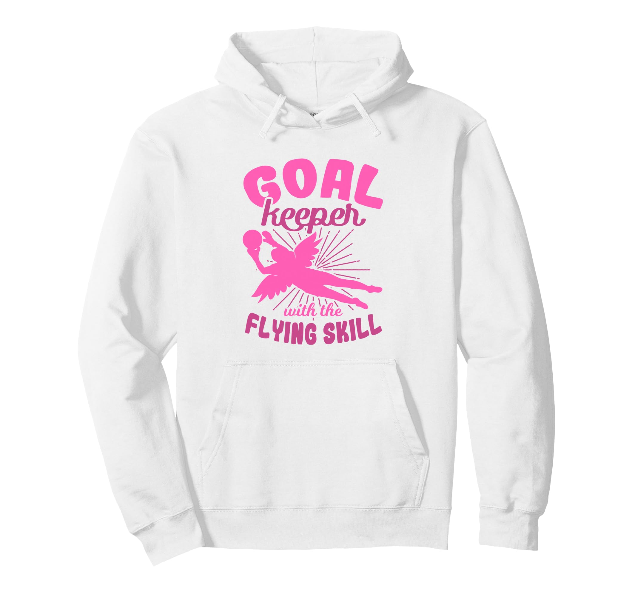 Female Goalkeeper Soccer Fan Hoodie - Fun Novelty Design for Adults
