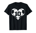 Soccer Number 10 Jersey Funny T-Shirt - Fun Novelty Design Men Women