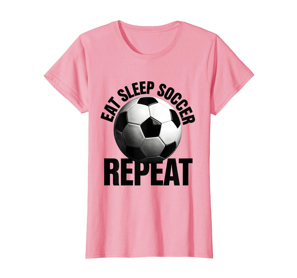 Eat Sleep Soccer Repeat Fan T-Shirt - Graphic Print for Adults