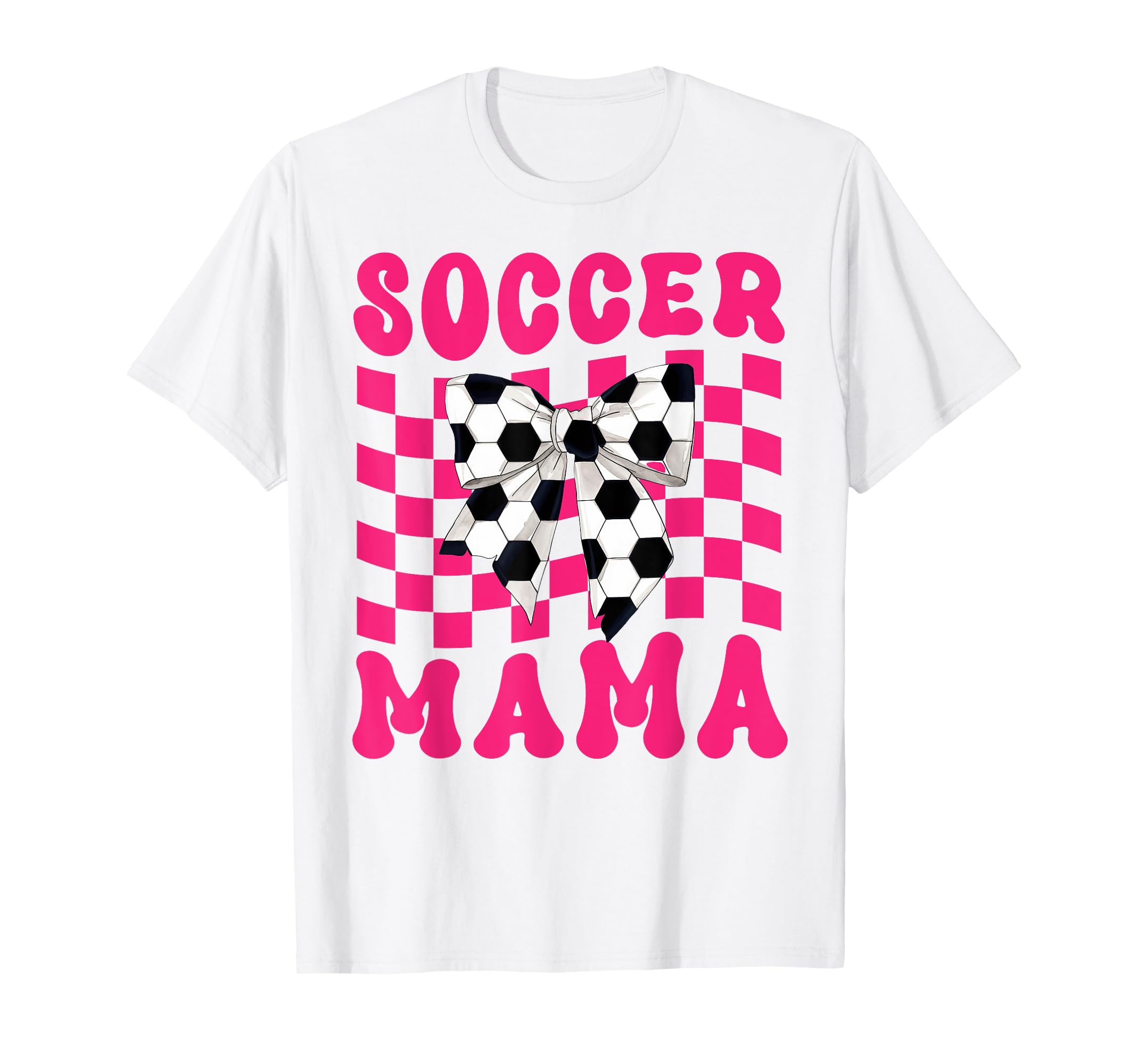 Soccer Mama Coquette Bow Soccer T-Shirt - Casual Everyday Wear for Adults
