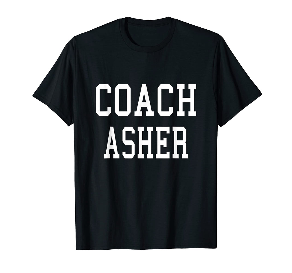 Coach Asher Custom Football Soccer T-Shirt - Unique Graphic Men Women