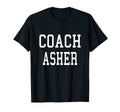 Coach Asher Custom Football Soccer T-Shirt - Unique Graphic Men Women