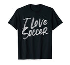 I Love Soccer Player Female Sports T-Shirt - Fun Novelty Design Unisex