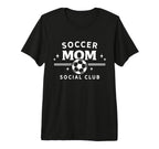 Soccer Mom Social Club Funny Sports T-Shirt - Minimalist Print for Adults