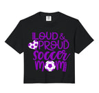 Purple And White Loud And Proud Soccer Hoodie - Novelty Apparel Men Women