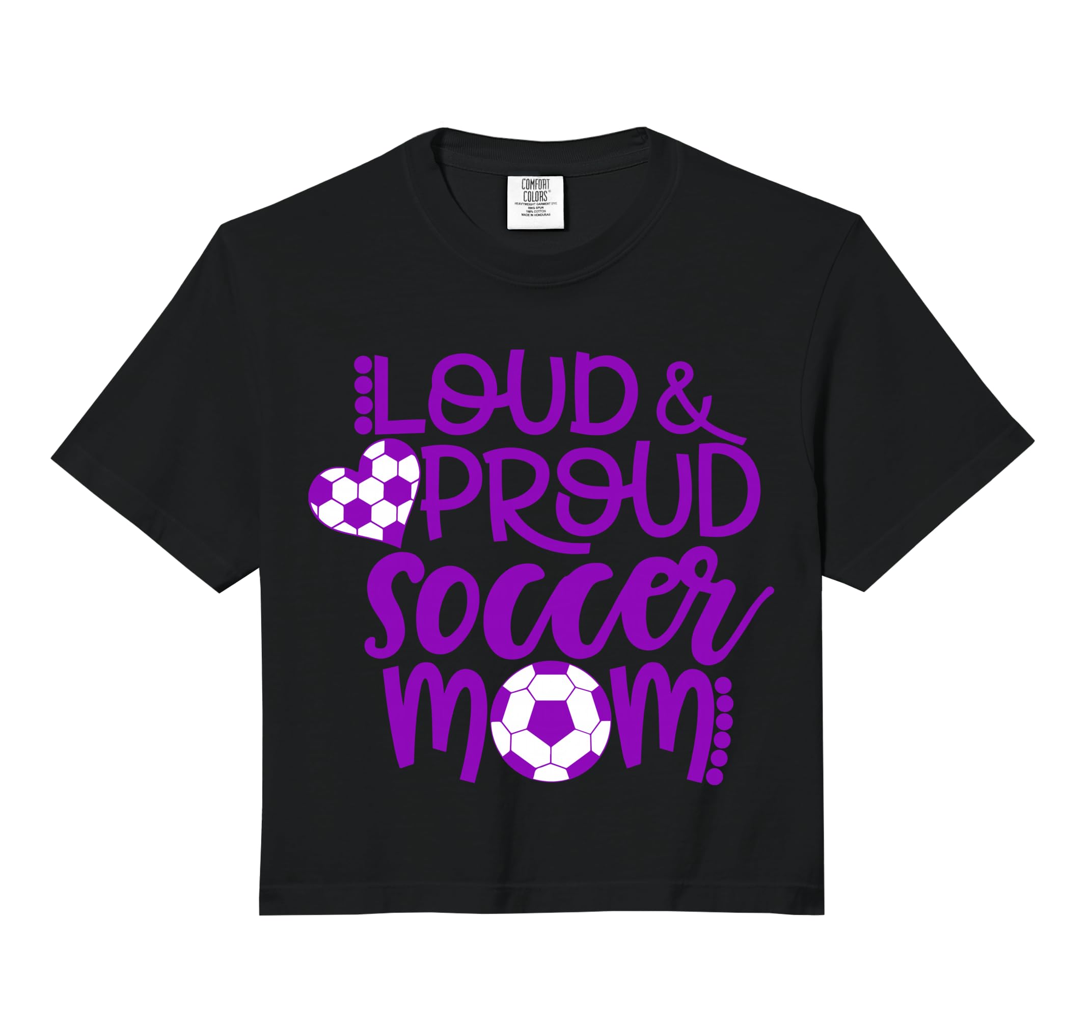 Purple And White Loud And Proud Soccer Hoodie - Novelty Apparel Men Women