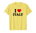 I Love Italy T-Shirt - Minimalist Print Unisex
