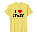 I Love Italy T-Shirt - Minimalist Print Unisex