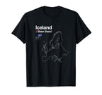 Iceland Flag Ive Been There Map T-Shirt - Fun Novelty Design Men Women