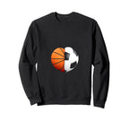 Split Heart Basketball Soccer Sweatshirt - Custom Art Print for Adults