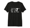 Peace Love Futsal Funny Futsal Tri T-Shirt - Novelty Apparel for Adults