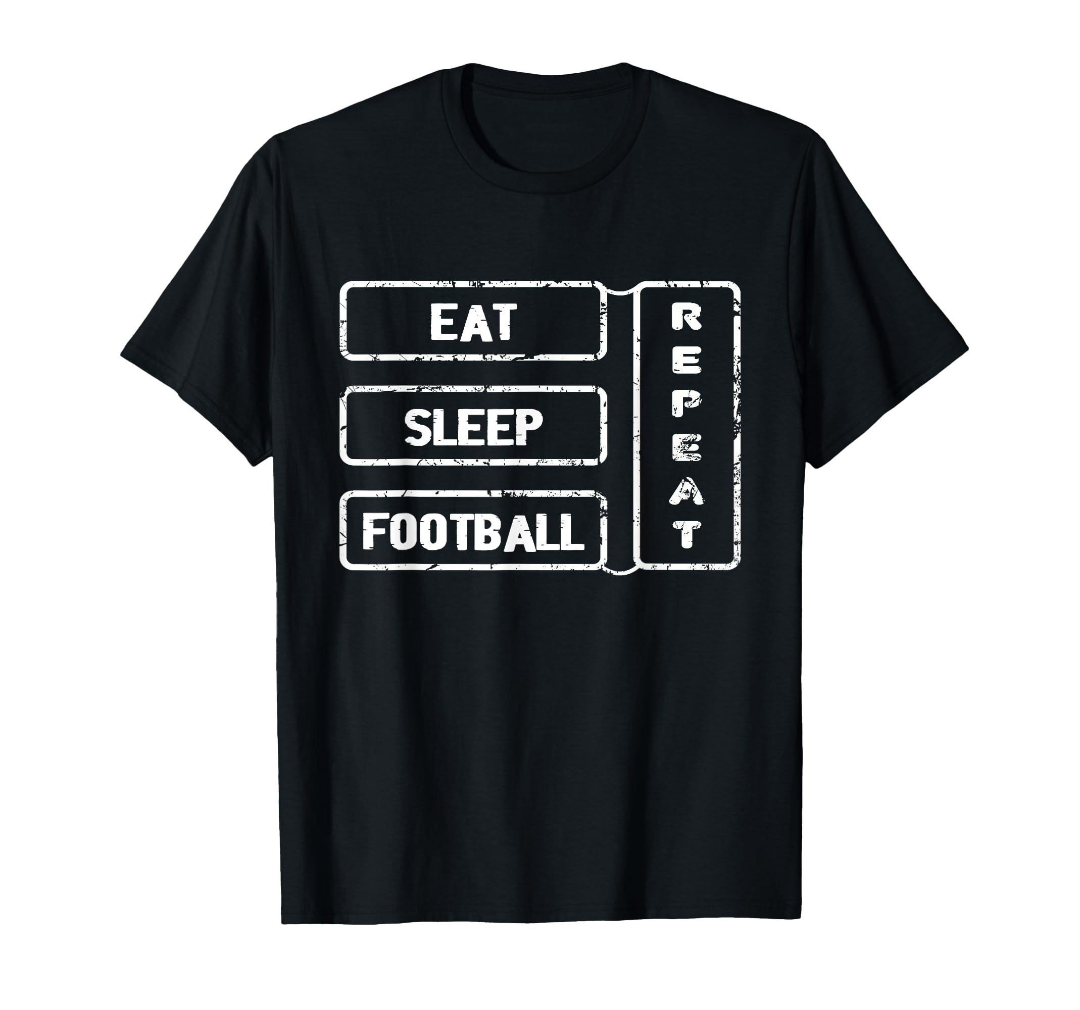 Football Fan Eat Sleep Football T-Shirt - Custom Art Print Men Women