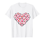 Heart Shaped Soccer Ball Artwork T-Shirt - Unique Graphic for Adults