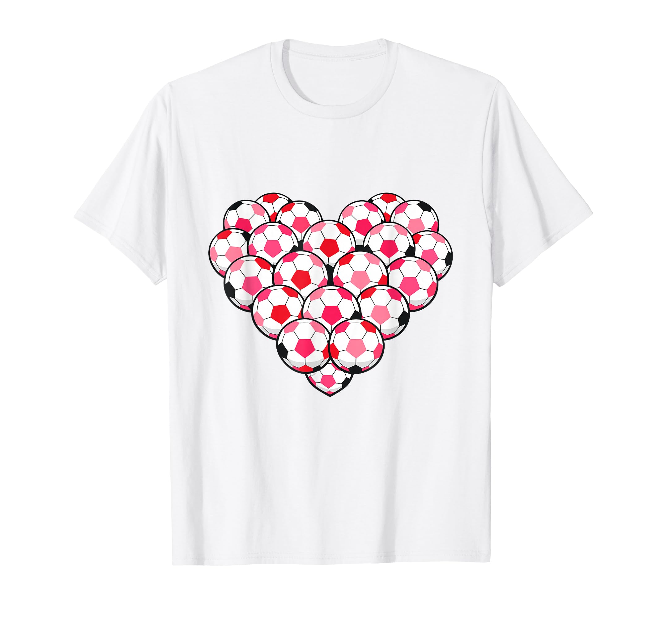 Heart Shaped Soccer Ball Artwork T-Shirt - Unique Graphic for Adults