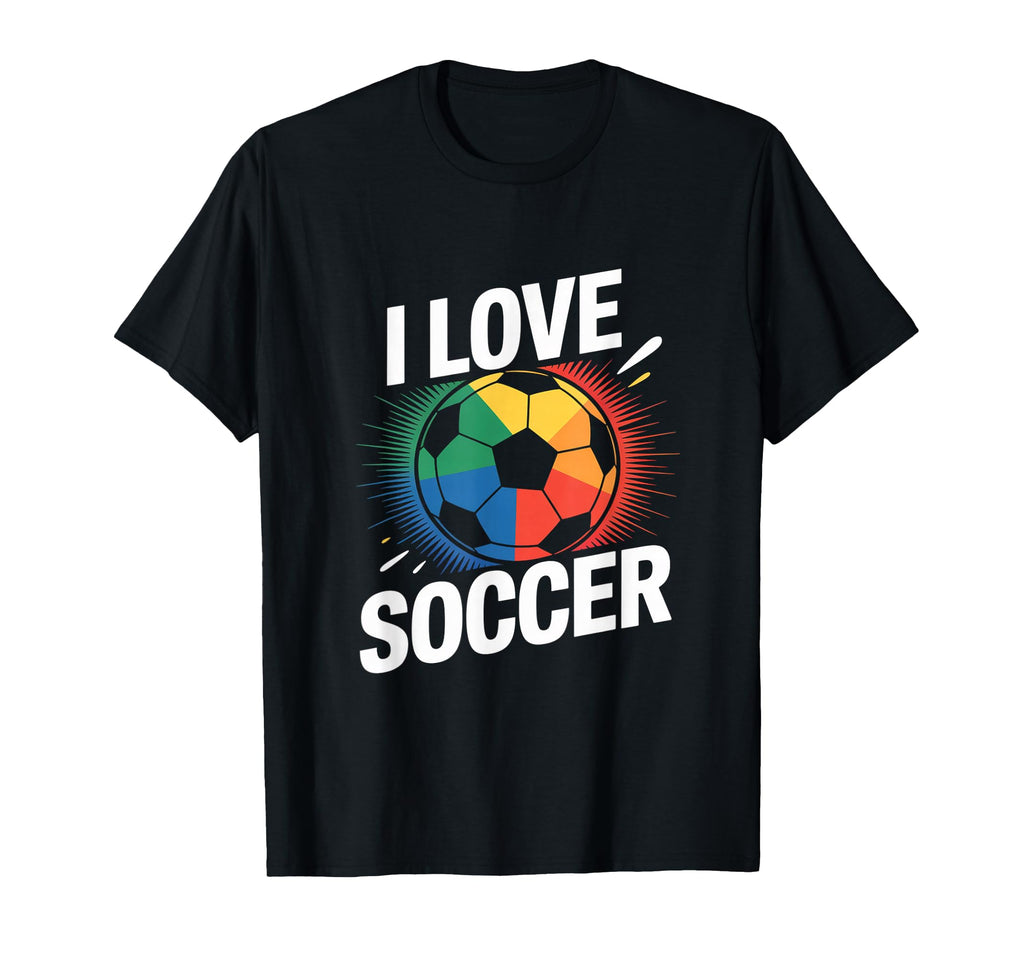 I Love Soccer Vibrant Fan Statement T-Shirt - Graphic Print Men Women