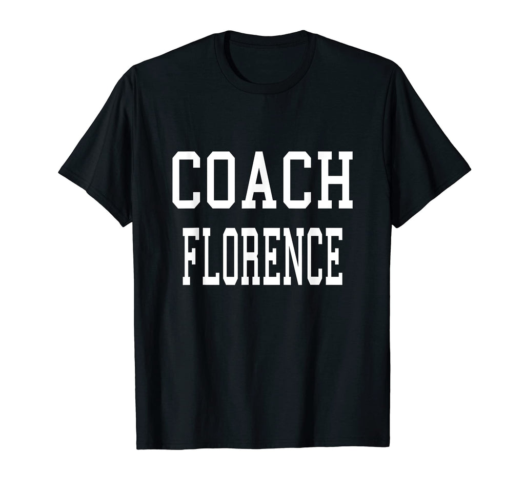 Coach Florence Custom Football Soccer T-Shirt - Unique Graphic Unisex