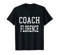 Coach Florence Custom Football Soccer T-Shirt - Unique Graphic Unisex