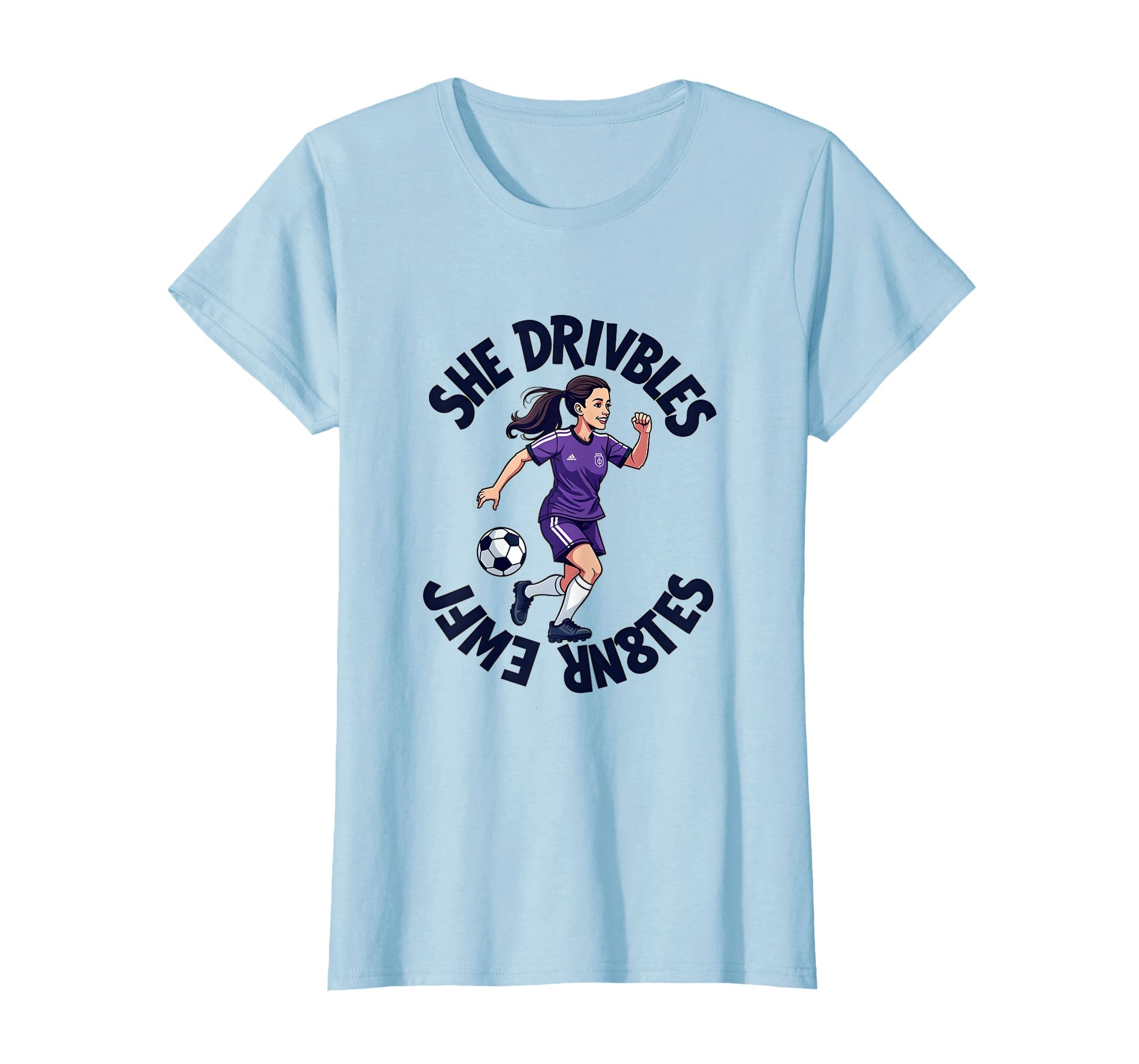 She Dribbles Ball Football Is Life Sweatshirt - Minimalist Print Unisex